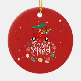 Golfjul med Jultomten för kusin Squad Julgransprydnad Keramik