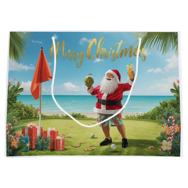Golfjul med Tomte i Hawaii (Framsidan)