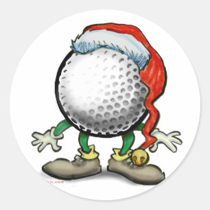Golfjul Runt Klistermärke