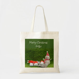 Golfjulen med Snögubbe och golf bollar Santa Tygkasse