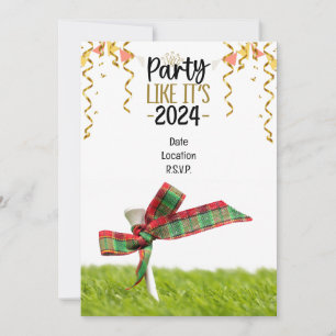Golfjulen och party under det nya året inbjudningar