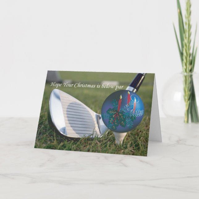 Golfjulkort med speciell verse helgkort (Framsida)