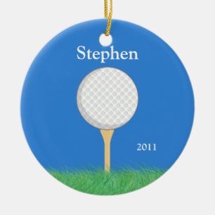 Golfjulprydnad Julgransprydnad Keramik