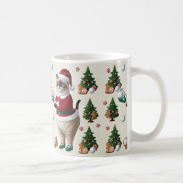 Golfjultema för Cat Lover Golfer Kaffemugg