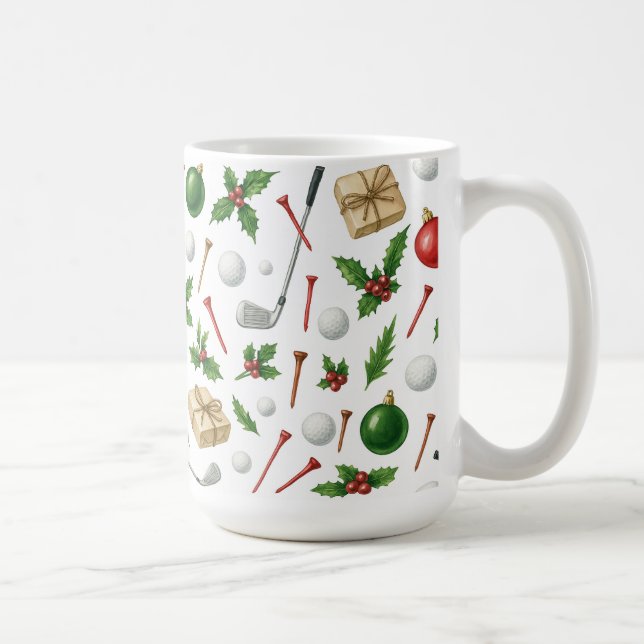 Golfjultema med boll-gåvor till golfer kaffemugg (Höger)
