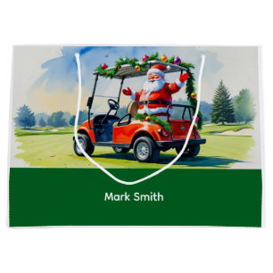 Golfjultema med golfpåse och golfplatta saker