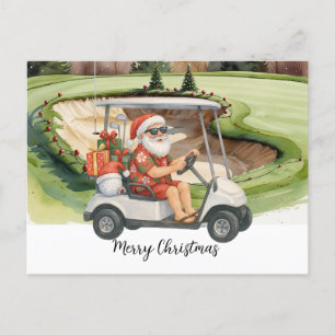 Golfjultema med Jultomten Helg Vykort