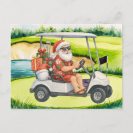 Golfjultema med Jultomten Helg Vykort