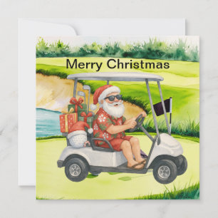 Golfjultema med Jultomten Julkort