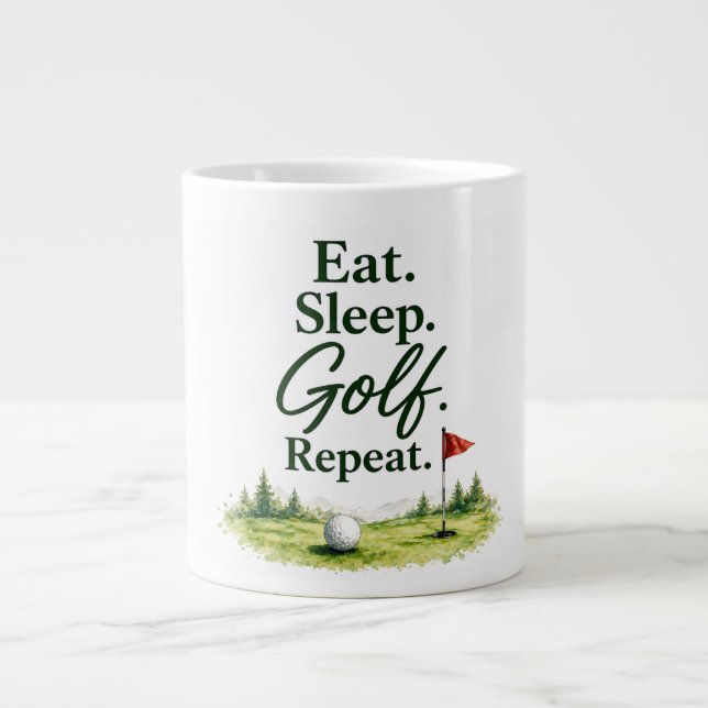 Golfkaffemugg Golfhumorpresent Golfcitat Jumbo Mugg (Framsidan)