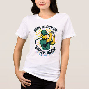 Golfkap för sol-blockering, Coola för streck-lås T Shirt