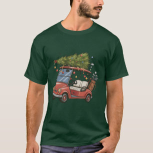 Golfkärra julgran golfälskare present t shirt
