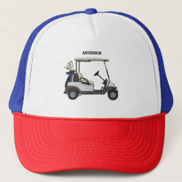 Golfkille Kärra Anpassad Monogram Namn Trucker Hat Keps