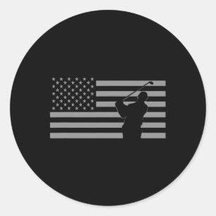 Golfkläder, gåvor till golfplattor, amerikanska runt klistermärke