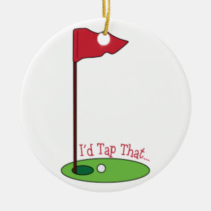 Golfklapp Julgransprydnad Keramik