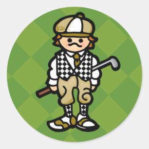 golfklistermärke. (se, KLIBBA i stället för Runt Klistermärke