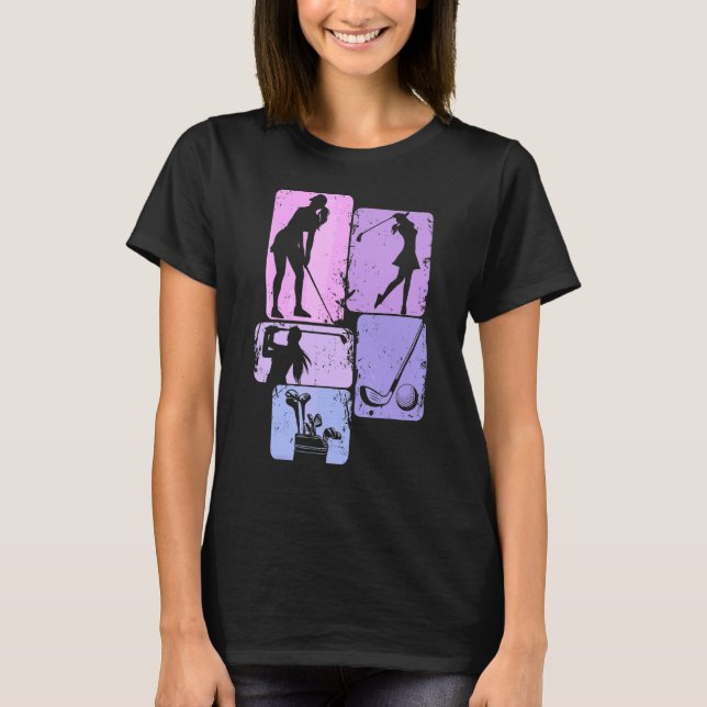 Golfklubb Golfare Golfande Kvinnor Flickor Barn T Shirt (Framsida)