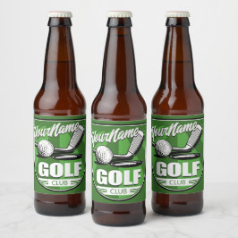 Golfklubb NAMN Pro Golfspelare Personlig Ölflaska Etikett