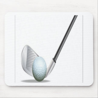 Golfklubb- och golfbolldesign musmatta