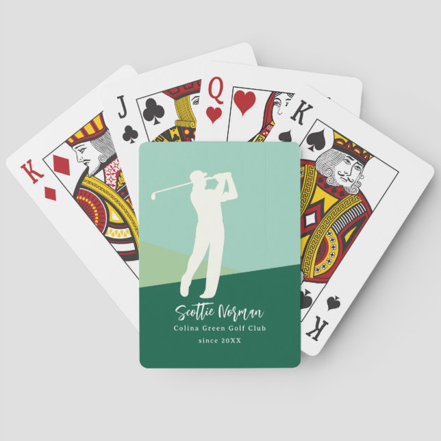 Golfklubb spelarkort spel  casinokort (Baksidan)