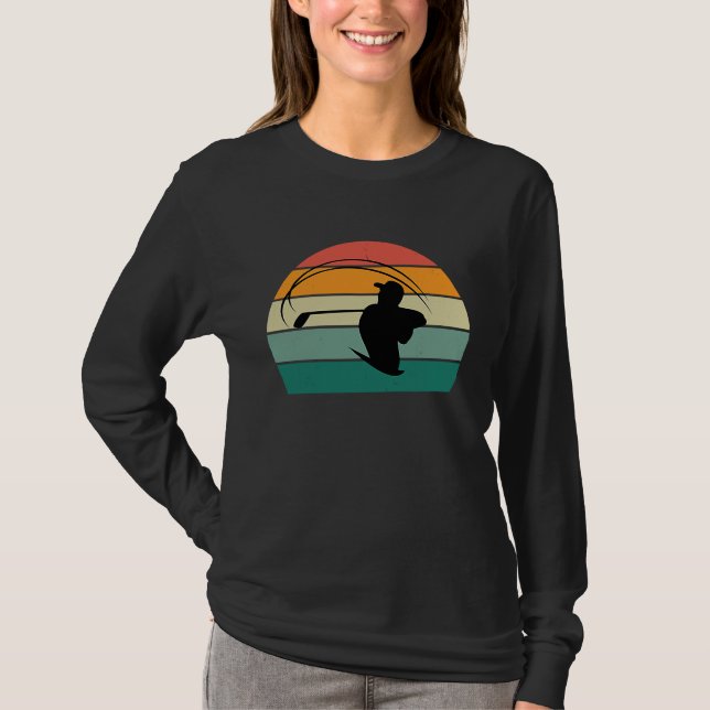 Golfklubba utslagsplats puttning handikapp fairway t shirt (Framsida)