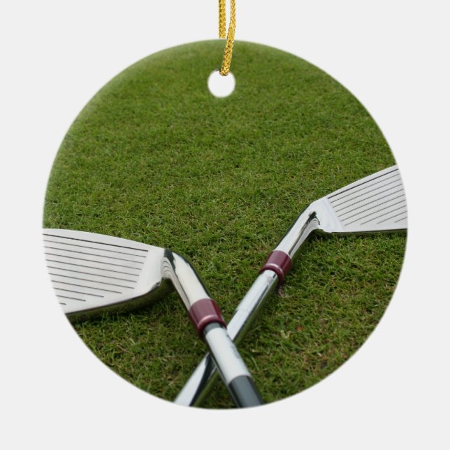 Golfklubbdesignprydnad Julgransprydnad Keramik (Framsidan)