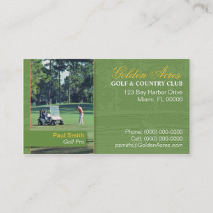 Golfklubbhusvisitkort Visitkort
