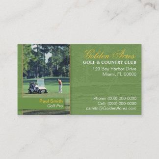 Golfklubbhusvisitkort Visitkort