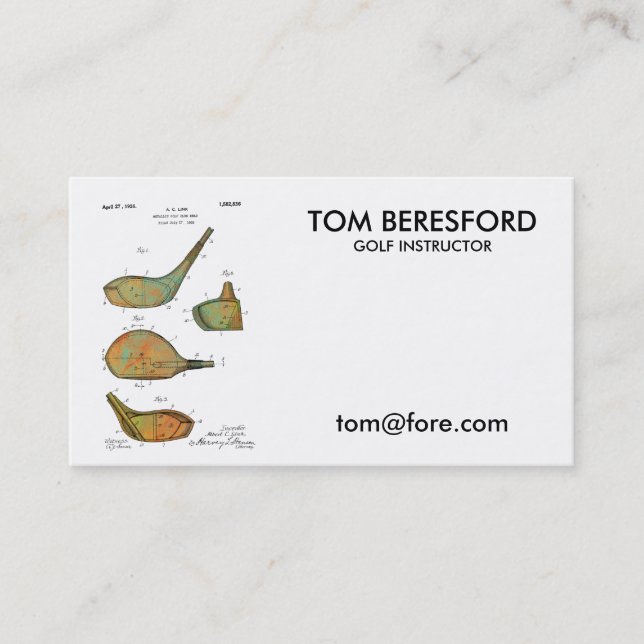 GOLFKLUBBHUVUDPATENT - visitkortar Visitkort (Framsida)