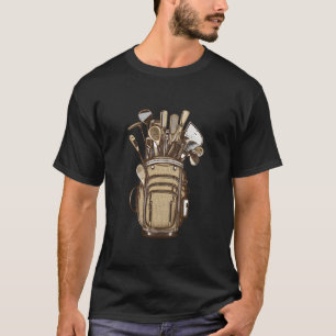 Golfklubbor Golfväska Golfare Golfande Golfspelare T Shirt