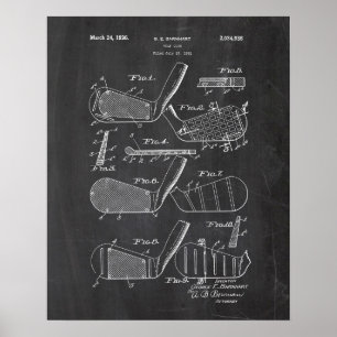 Golfklubbpatent Poster