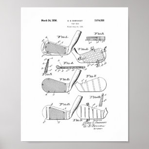 Golfklubbpatent Poster