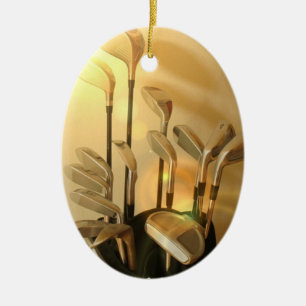 Golfklubbprydnad Julgransprydnad Keramik