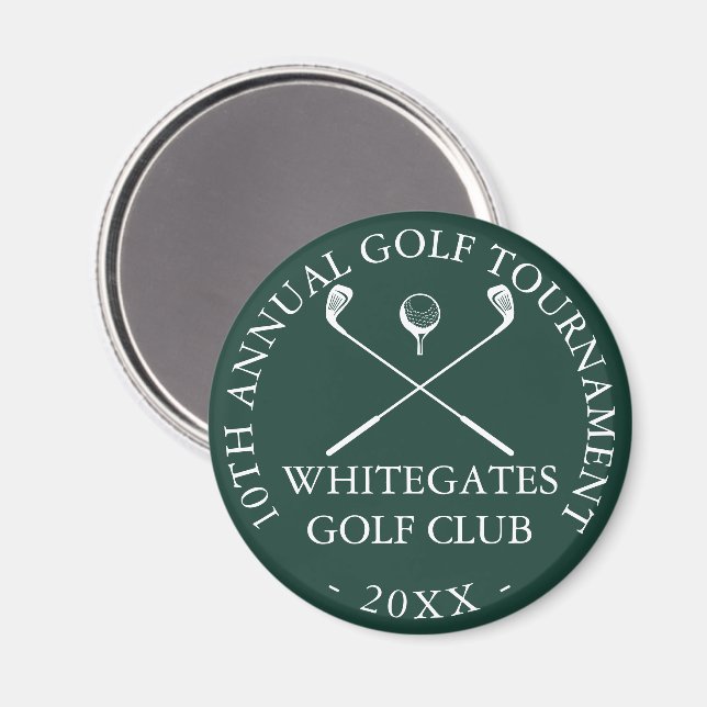 Golfklubbturnering Anpassad Smaragdgrön Magnet (Front/Back)