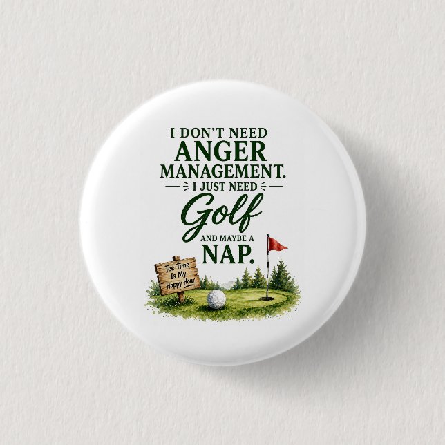 Golfknapp Pin Sassy Golfare Humor Present Knapp (Framsida)