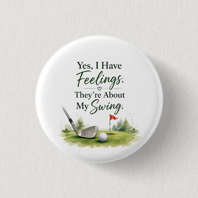 Golfknapp Pin Sassy Golfare Humorpresent Knapp (Framsida)