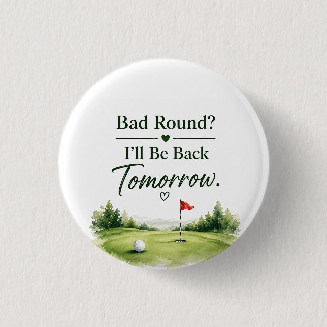 Golfknapp Pin Sassy Golfare Humorpresent Knapp (Framsida)