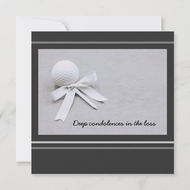 Golfkondoleanser i förlusten av golfer i grått (Framsida)