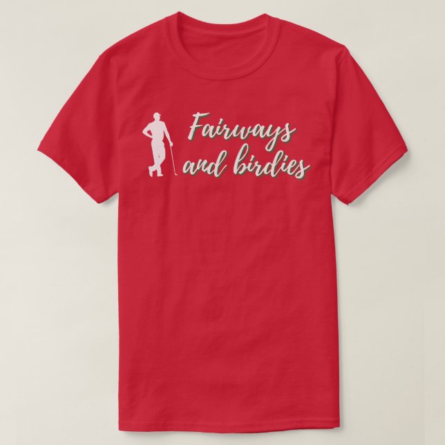 Golfkonstruktioner i farleder och fåglar t shirt (Design framsida)