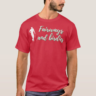 Golfkonstruktioner i farleder och fåglar t shirt