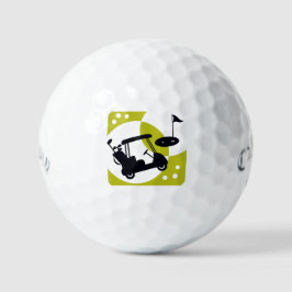 Golfkort, klubbar och gröntar