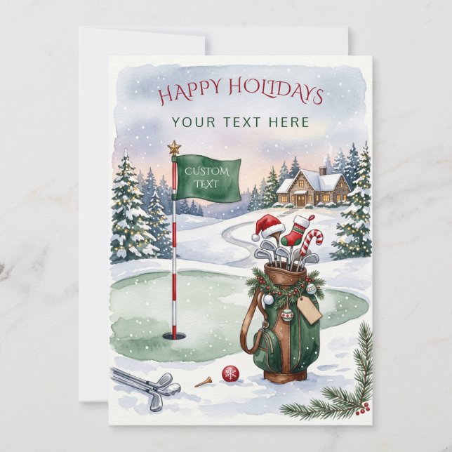 Golfkransbåge jul julkort (Framsida)