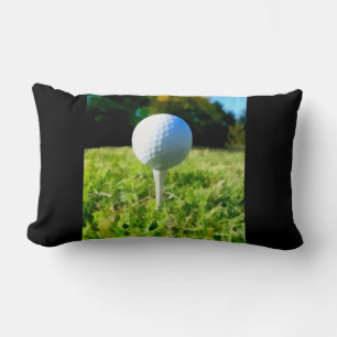 golfkuddar vid golfgolf boll och T-konst Lumbarkudde