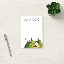 Golfkurs med Namn-gåvor till golfer Post-it Block