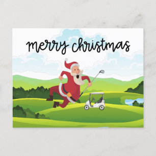 Golfkurs och Jultomten till jul Helg Vykort