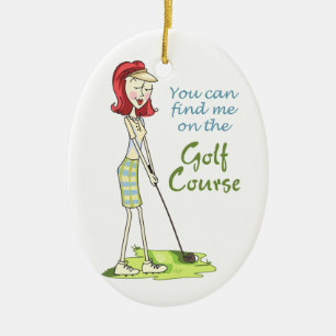 Golfkursen Julgransprydnad Keramik
