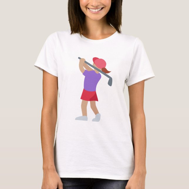 golfkvinna t shirt (Framsida)