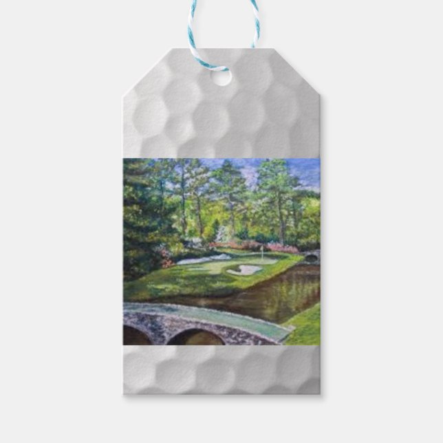 Golfland-märkre för målargåva presentetikett (Framsidan)