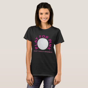 Golflek för bröstcancermedvetenhetskjorta tee shirt