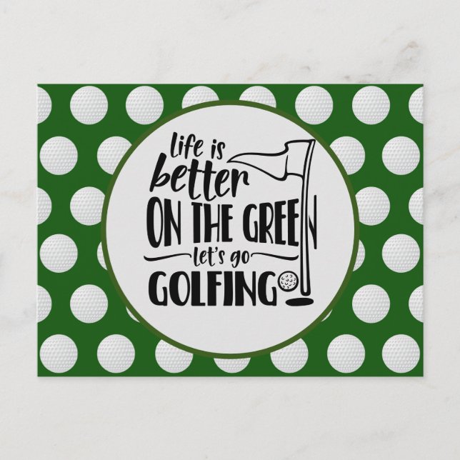 Golflivet är bättre på Gröntens golfinbjudan Vykort (Framsida)